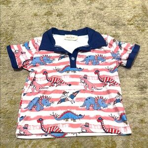 Marie Nicole Clothing Toddler Boy 4th of July Dinosaur Polo 4T
